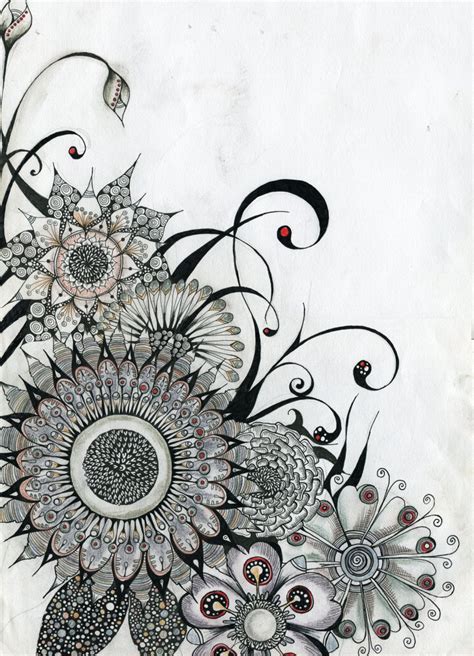 zentangle flowers patterns